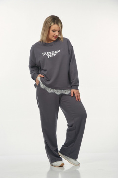 Брюки, джемпер OVERYOU М239 графит - фото 2