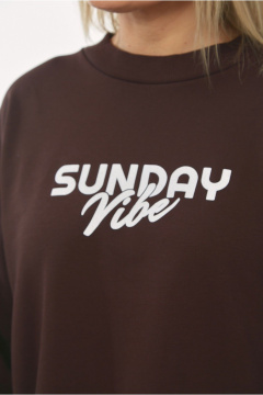 Брюки, джемпер OVERYOU М239/1 шоколадный - фото 3