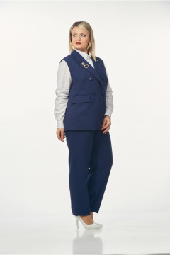 Брюки, жилет OVERYOU М241 синий - фото 2