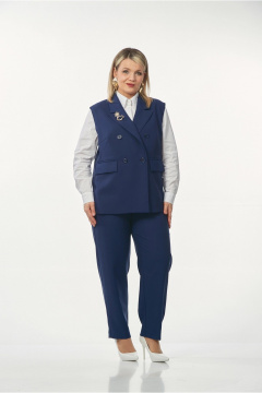 Брюки, жилет OVERYOU М241 синий - фото 1