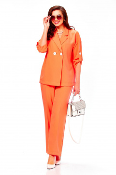 Блуза, брюки Taita plus 2329/24 кораллово-персиковый - фото 4