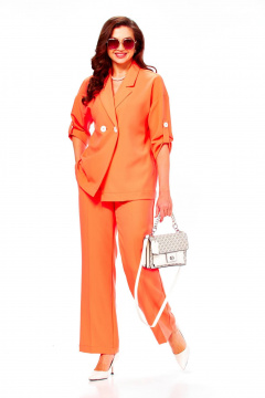 Блуза, брюки Taita plus 2329/24 кораллово-персиковый - фото 3