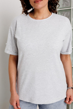 Блуза BegiModa 4163 серый_меланж - фото 5