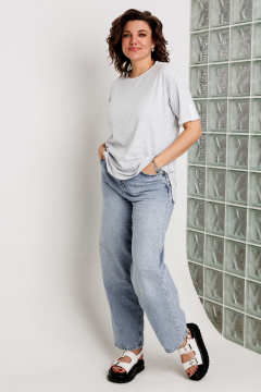 Блуза BegiModa 4163 серый_меланж - фото 1