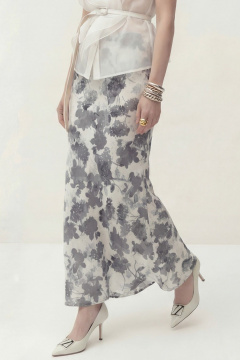 Юбка Lokka 1847 белый/серый - фото 3