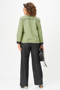 Брюки, жакет Aira Style 24249 зеленый-графит - фото 3