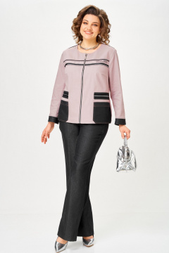 Брюки, жакет Aira Style 24231 пудра-серый - фото 2