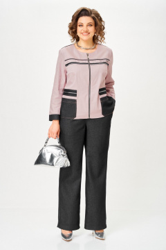 Брюки, жакет Aira Style 24231 пудра-серый - фото 1