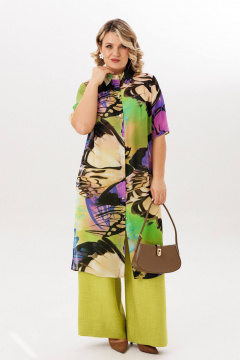 Блуза, брюки Anastasia м-1334 лайм - фото 2