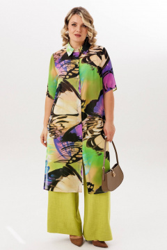 Блуза, брюки Anastasia м-1334 лайм - фото 1