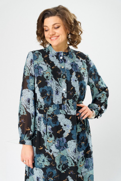 Платье Romanovich Style 1-2755 мультиколор/черный - фото 4