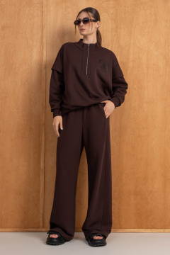 Брюки, джемпер Luna М-279 шоколадный - фото 1