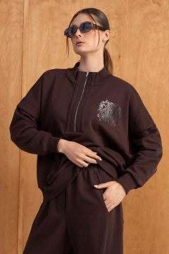 Брюки, джемпер Luna М-279 шоколадный - фото 3