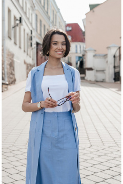 Жилет, майка, юбка iLOKA 25ILor2 голубой - фото 5