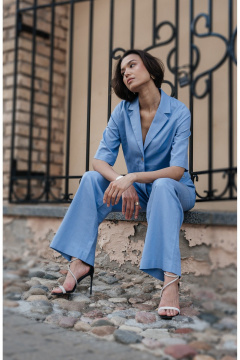 Брюки, жакет iLOKA 25ILor3 голубой - фото 2