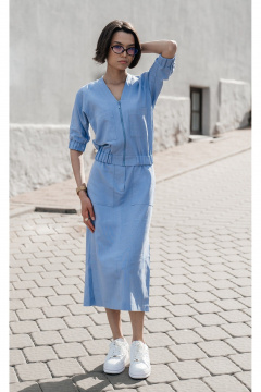 Куртка, юбка iLOKA 25ILor6 голубой - фото 1