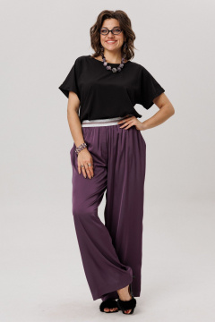 Брюки Anelli 1734 сливовый - фото 1