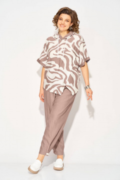 Брюки, туника Liliana 1438Л капучино - фото 4