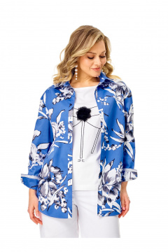 Блуза из шифона бежевого цвета для ежедневного стиля Condra 10206 - фото 2