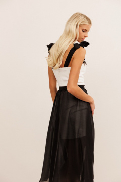 Платье KOKOdea 70017 молочный, чёрный - фото 3