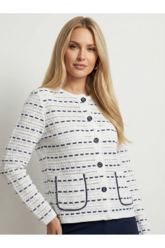 Жакет Belange 2200 бело-синий - фото 1