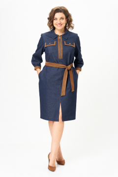 Платье Rishelie 1021 синий - фото 1