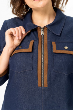 Платье Rishelie 1021 синий - фото 3