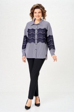 Рубашка Svetlana-Style 5032 синий+узор - фото 3