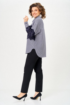 Рубашка Svetlana-Style 5032 синий+узор - фото 2