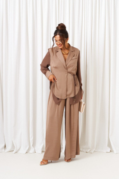 Брюки, рубашка Beautiful&Free 6428 какао - фото 3