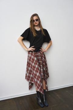 Юбка MilMil 1302 принт клетка борд - фото 5