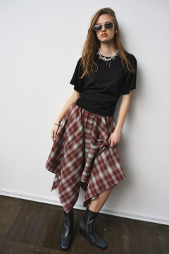 Юбка MilMil 1302 принт клетка борд - фото 4