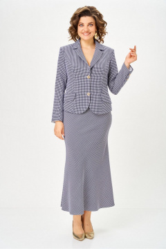 Жакет, юбка Svetlana-Style 2331 синий_узор - фото 1