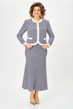 Жакет, юбка Svetlana-Style 2332 синий_узор+белый - фото 3