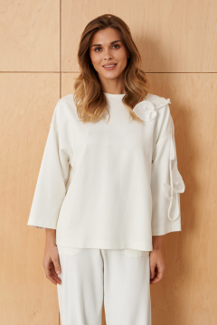 Джемпер Панда 123340 молочный - фото 5