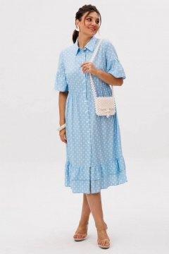 Платье Anelli 1555 небесный-цвет - фото 3