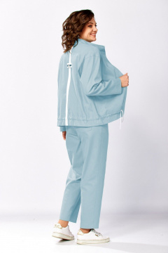 Брюки, бомбер, топ Милора-стиль 1444 бирюза - фото 3
