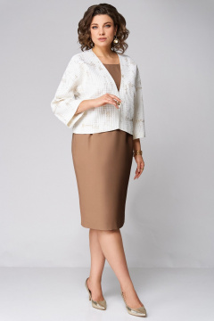 Жакет, платье Мишель стиль 1290 молочно-бежевый - фото 4