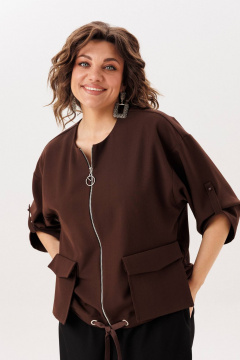 Жакет Anelli 1788 мокко_сияние - фото 4