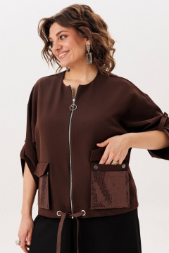 Жакет Anelli 1788 мокко_сияние - фото 2