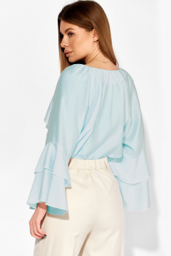 Блуза Laikony L-414 голубой - фото 5