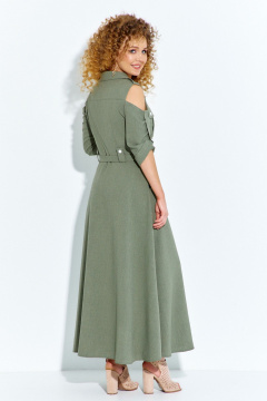 Платье Euromoda 690 хаки - фото 3