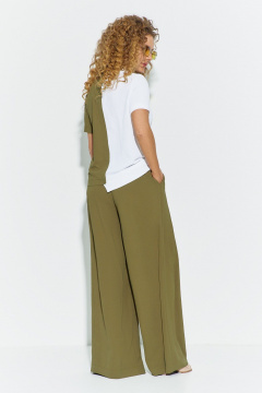 Блуза, брюки Euromoda 694 хаки/белый - фото 3