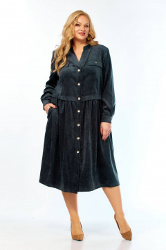 Платье СиБон 0241 темно-зеленый_штрукс - фото 1