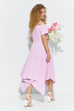 Платье Euromoda 704 розовая_полоса - фото 3
