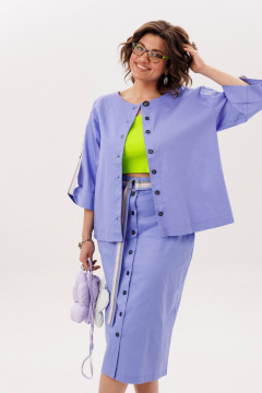 Жакет, топ, юбка Anelli 1831 джасаранский_фиолетовый - фото 1