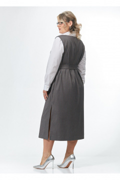 Сарафан OVERYOU М243 серо-оранжевый - фото 4