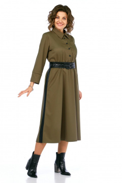 Платье Rishelie 1007 хаки - фото 2