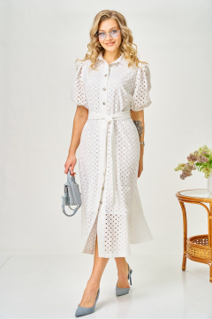 Платье AVA fashion М-186 молочный - фото 3