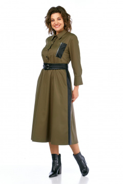 Платье Rishelie 1007 хаки - фото 1